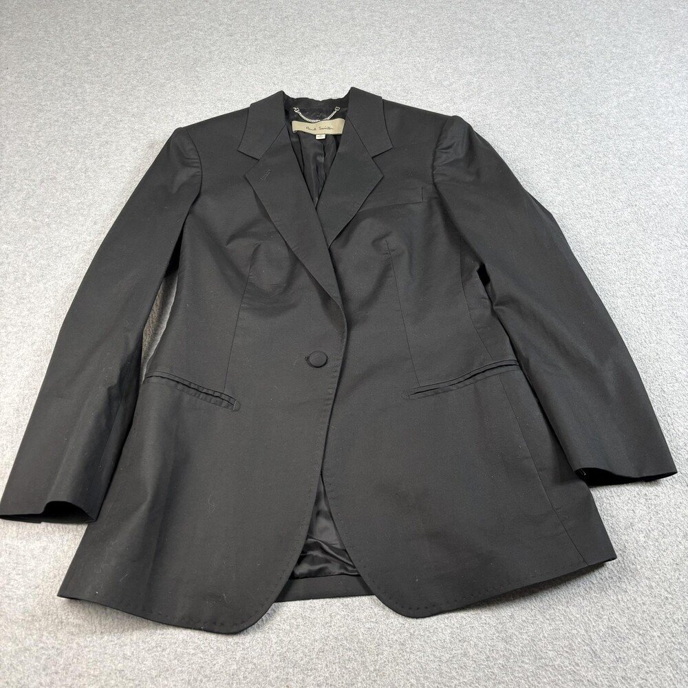 Paul Smith Blazer Men 42 Black Jacket Button Suit Italy Quiet Luxury Heritage